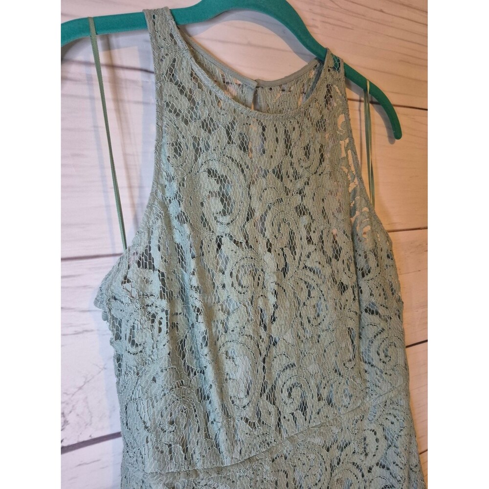 J. Crew Pamela Dress,  Leavers Lace, Shale Green Size 6 - Picture 4 of 13